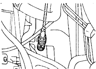 32. Присоедините трос спидометра.