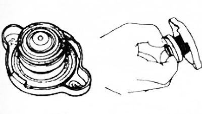 3. При необходимости замените крышку радиатора.