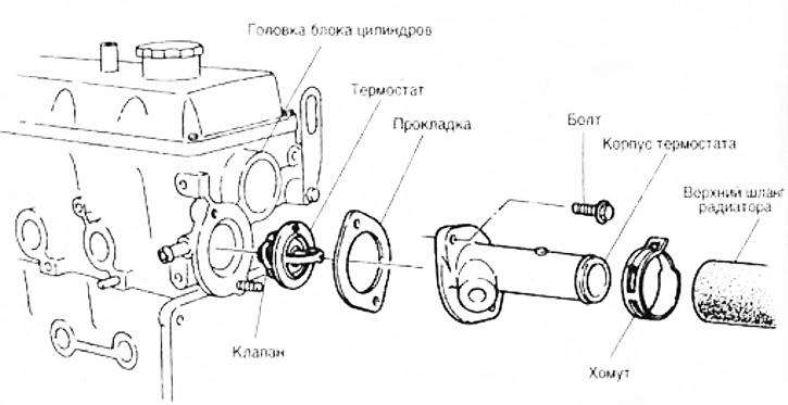 7. Присоедините верхний шланг радиатора.