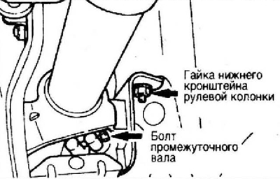 18. Снимите рулевую колонку.