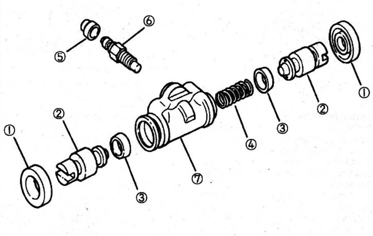 Разборка и сборка колесного цилиндра