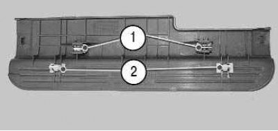 2. ...и, преодолевая сопротивление пластмассовых пистонов и металлических держателей, снимите…
