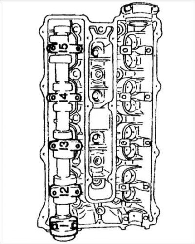 23. Установите крышки распределительных валов в соответствии с их номерами и разметкой.