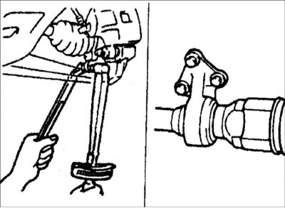 5. Закрепите опору промежуточного вала на блоке цилиндра.
