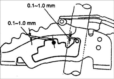 12. Установите головку рычага селектора и удостоверьтесь, что зазор соответствует указанным…
