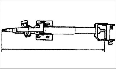 2. Измерьте длину рулевого вала. Длина: 604,б±1 мм