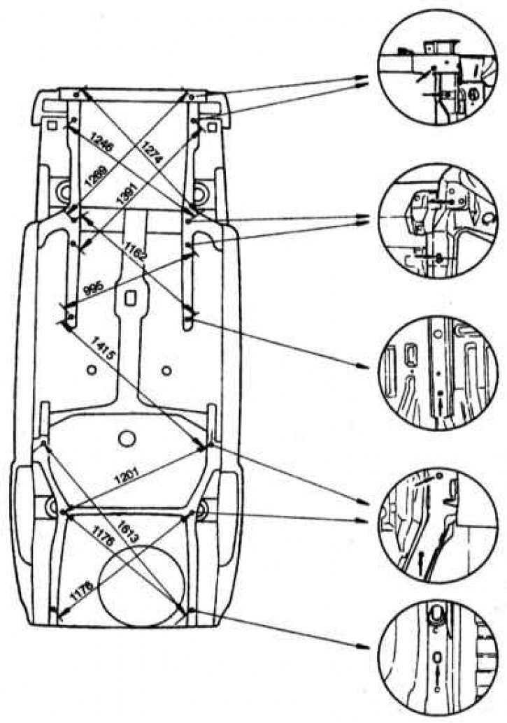 Основные наружные и внутренние элементы кузова