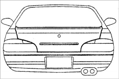 8. Отрегулируйте положение крышки багажника, перемещая ее в удлиненных отверстиях для болтов…
