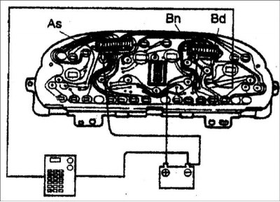 7. Подключите красный провод специального инструмента к выводу «Bd», а черный провод – к…