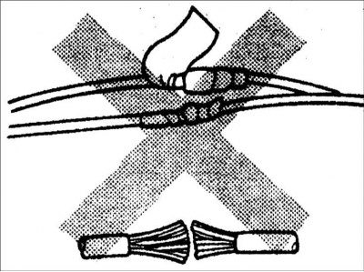 2. Если при проверке проводимости выявлен обрыв цепи, замените проводку. Не пытайтесь ремонтировать…
