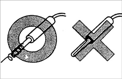 При проверке применяйте в качестве щупа тонкий проводник, чтобы не повредить разъем.