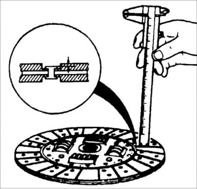 2. Проверьте надежность заклепочных соединений фрикционных накладок к диску сцепления. При наличии…