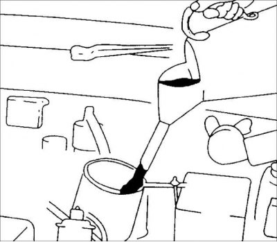 2. Извлеките щуп и проверьте, чтобы уровень масла находился между метками F и L на указателе щупа.