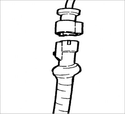 2. Подсоедините разъем датчика частоты вращения.