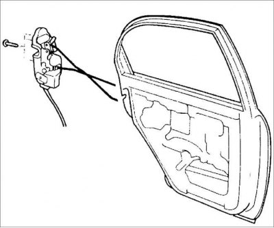 9. Снимите наружную ручку двери.