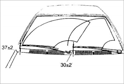 6. Установите рычаги стеклоочистителя.