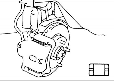 1. Снимите колесо.
