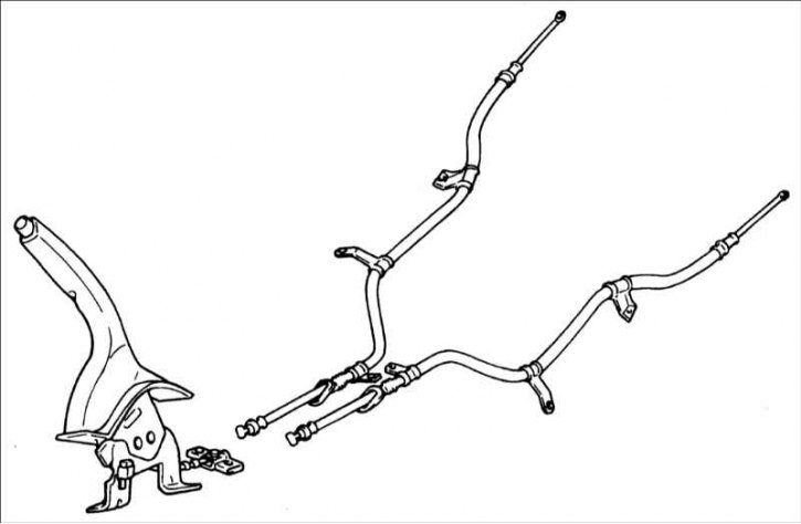 Стояночный тормоз — снятие и установка