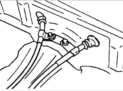 2. Отведите рычаг регулятора до упора назад при установке пружины крепления колодки к колодке.