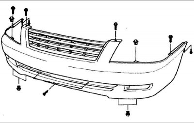 2. Снимите решетку радиатора.