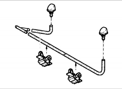 1. Отсоедините зажим, вставляя тонкую отвертку между распылителем и втулкой.