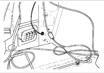 6. Снимите покрытие со стороны сидения водителя.