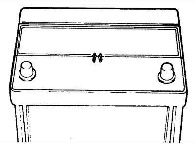 2. В аккумуляторную батарею не требуется доливать дистиллированную воду.