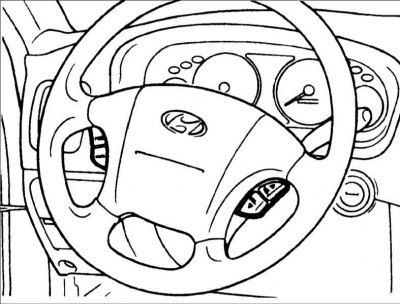 1. Отсоедините провод от отрицательной клеммы аккумуляторной батареи.