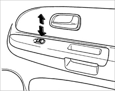 Клавиши привода электростеклоподъёмников окон пассажиров