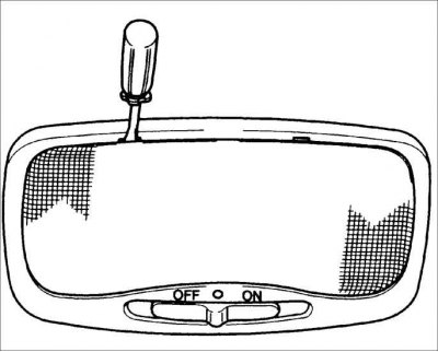 Замена лампы потолочного плафона