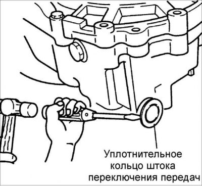 8. При подъеме раструба и наружного кольца подшипника снимите наружное кольцо подшипника.