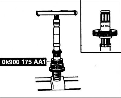 Шестерня 4-ой передачи и внутреннее кольцо подшипника