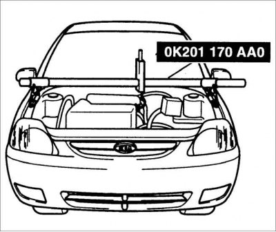 13. Выверните два верхних болта крепления преобразователя.