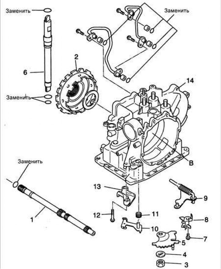 1 вал турбіны; 2 - корпус выхаду; 3 - гайкі; 4 - шайба; 5 – пласціна; 6 - вал; 7 - ніт; 8 –…