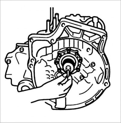 1. Зніміце пераўтваральнік крутоўнага моманту з картара пераўтваральніка.
