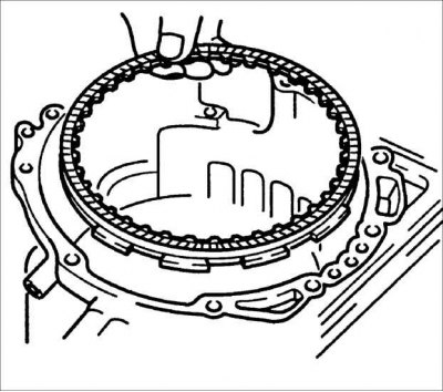 усталюеце планетарную зборку і барабан счаплення 3-4, паварочваючы яго.