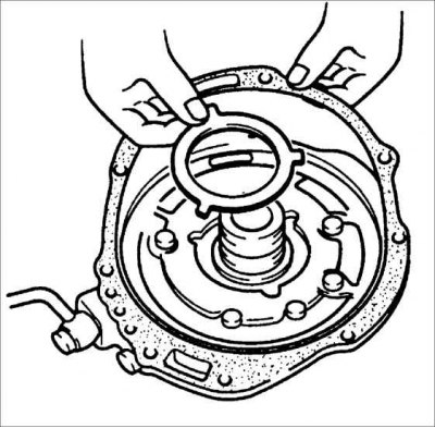 Увага! На гэтым этапе не ўсталёўвайце пракладку алейнай помпы.
