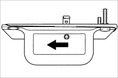 Внимание! При установке опорной плиты селектора стрелка на плите должна быть направлена к передней…