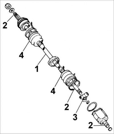 1 – приводной вал на отсутствие деформации и повреждений; 2 – состояние и износ шлицов; 3 – люфт в…