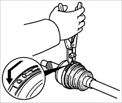 9. Специальными пассатижами затяните ленты хомутов.