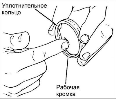 4. Установите до упора внутренний подшипник в отверстие поворотного кулака.