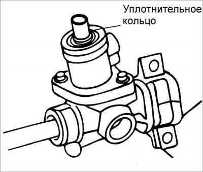 11. Снимите пружинное стопорное кольцо регулирующего клапана.