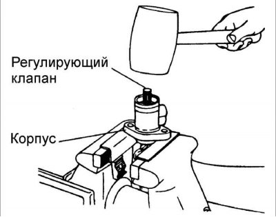 17. Снимите низкий подшипник шестерни из картера рулевой передачи.