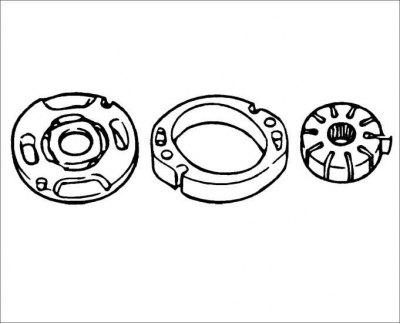 3. Проверьте поверхности боковой пластины и корпуса насоса, сопрягаемые с подвижными деталями на…
