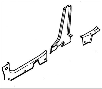 1. Выверните нижний анкерный болт крепления ремня безопасности.