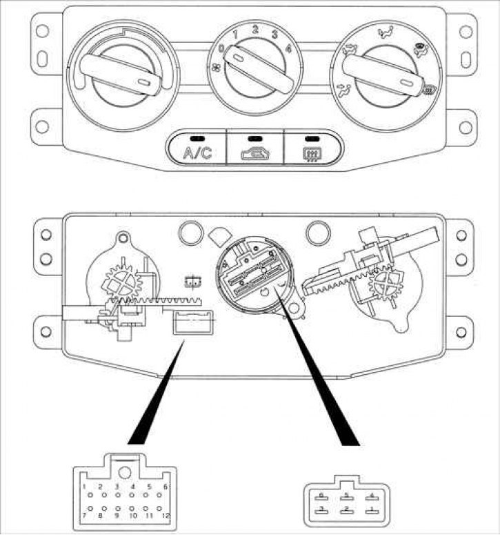 Панель управления системой кондиционирования воздуха
