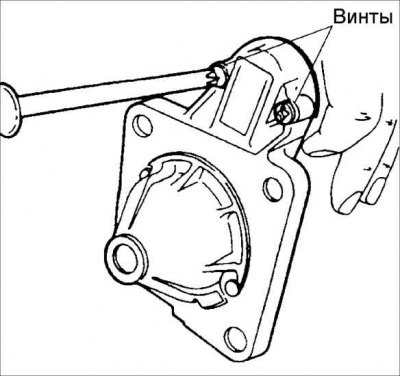 Внимание! При наличии прокладок между тяговым реле и корпусом стартера, соберите и отложите их в…
