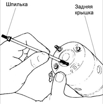 5. Отсоедините плунжер от рычага и снимите плунжер.