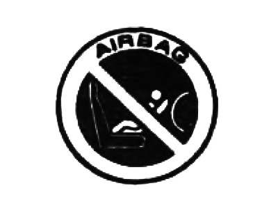 Увага: на аўтамабілях, якія маюць падушку бяспекі для пасажыра, налеплена адпаведная папераджальная…