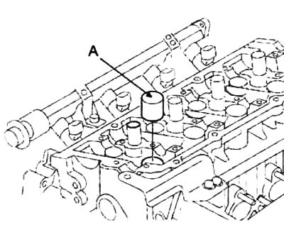 1. Снимите гидрокомпенсаторы теплового зазора (а).